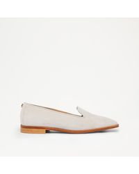 Russell & Bromley - Arena Women's Beige Suede Square Toe Slippers - Lyst
