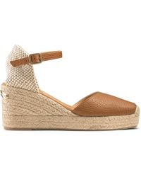 Russell & Bromley Pineapple Square Toe Espadrille - Brown