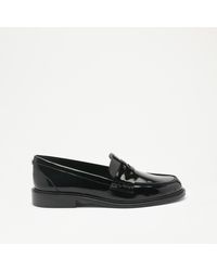 Russell & Bromley - Penelope Women's Black Round Toe Penny Loafer - Lyst
