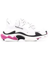 BALENCIAGA Sneakers Triple S Bianche e Rosa Fluo Donna | SHOPenauer