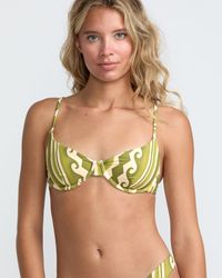 RVCA - Beach Wave Underwire Bikini Top - Lyst