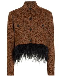 Le Superbe Freebird Feathered Cotton-blend Jacket - Brown