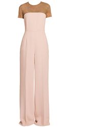 Stella McCartney Wide-leg Mesh Jumpsuit - Pink