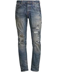 PRPS Le Sabre Distressed Slim-fit Jeans - Blue