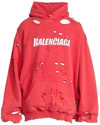 givenchy destroyed hoodie red