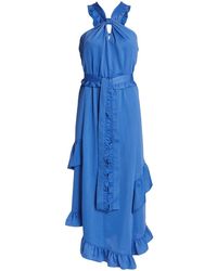 10 Crosby Derek Lam Dasha Asymmetrical Midi-dress - Blue