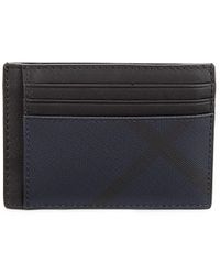 burberry chase london check card case