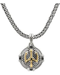 Konstantino Orion Conscript 18k Gold, Sterling Silver & Black Spinel Pendant
