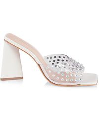 Schutz Leather Laureen Embellished 