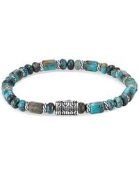 John Hardy Chain Collection Turquoise & Sterling Silver Beaded Bracelet - Blue