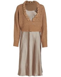 DH New York - Rae 2-piece Braided Sweater & Dress Set - Lyst