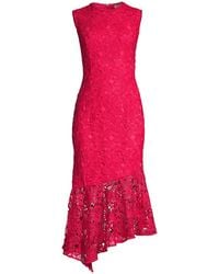 shoshanna guipure lace midi dress