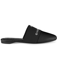 Givenchy Bedford 4g Flat Leather Mules - Black