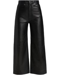 PROENZA SCHOULER WHITE LABEL Lightweight Leather Culottes - Black