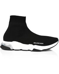 balenciaga speed trainer black red white