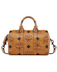 MCM Monogram Leather Essential Boston Bag (SHF-23875) – LuxeDH
