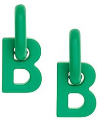 公式ショップ BALENCIAGA B Chain XS Earrings in shiny silver brass