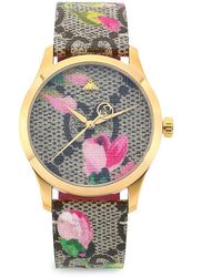 Gucci Leather gg Hologram G-timeless 