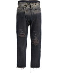 R13 Cross-over Five-pocket Jeans - Black