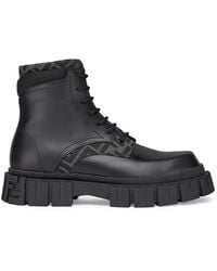 LOUIS VUITTON Calfskin Baroque Flat Ranger Boots 7.5 Black 1142932