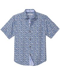 Tommy Bahama Islandzone Tropical Tiles Camp Shirt - Blue