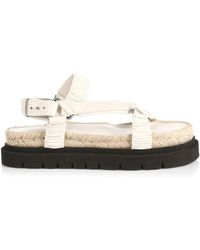 3.1 Phillip Lim Noa Croc-embossed Leather Platform Sport Sandals - Black