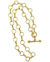 Elizabeth Locke Celtic 19k Yellow Link Necklace - Metallic