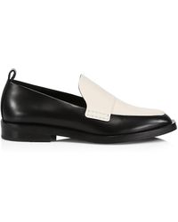 3.1 Phillip Lim Alexa Two-tone Leather Loafers - Black