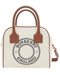burberry small penny logo tote bag