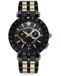 black and gold versace watch