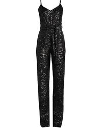 Black Halo Bracy Sequin Jumpsuit - Black