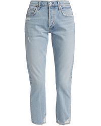 Damen Bekleidung Jeans Capri-Jeans und cropped Jeans Citizens of Humanity Baumwolle BOYFRIEND EMERSON in Blau 
