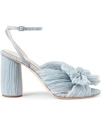 loeffler randall camellia knotted lamé sandals