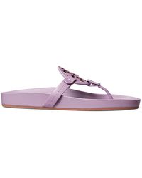 tory burch miller cloud leather thong slides