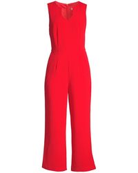 Trina Turk Moscato Crepe Jumpsuit - Red