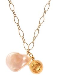 Alighieri - The Moon Fever 24k-gold-plated & Freshwater Keshi Pearl Pendant Necklace - Lyst