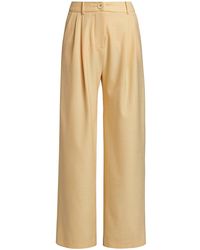 Anna Quan Cotton Lennie Flared Trousers Slacks and Chinos Wide-leg and palazzo trousers Womens Clothing Trousers 