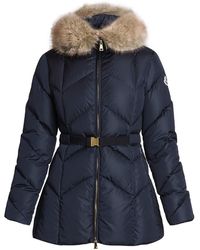 moncler down coat with fur hood