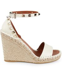 valentino rockstud wedges sale