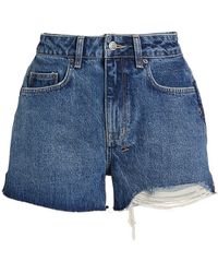 Ksubi Denim Jeans-Shorts mit Bleached-Effekt in Blau Damen Bekleidung Kurze Hosen Jeans-Shorts und Denim-Shorts 