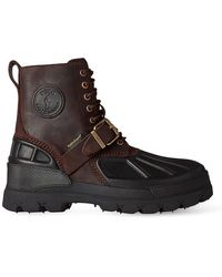 black high top polo boots