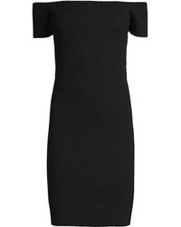 Womens Clothing Dresses Casual and day dresses Victor Glemaud Colour-block Knitted Dress in Black 