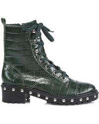 schutz andorra leather combat boot