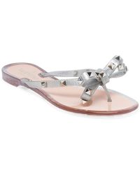 red valentino jelly bow flip flops
