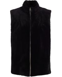 Saks Fifth Avenue Women Clothing Jackets Gilets Maya Leather & Shearling Vest 