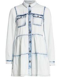 nicole cotton denim shirtdress