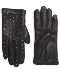 agnelle studded leather gloves