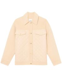 Sandro Christine Quilted Trim Tweed 