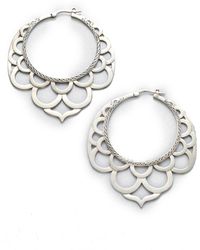 Lyst John Hardy Naga Silver Lace Hoop Earrings In Metallic John Hardy Naga Sterling Silver Large Lace Hoop Earrings 2 Lyst