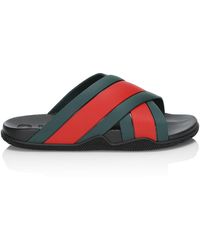 red gucci signature slides